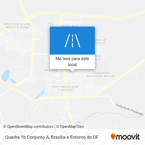 Quadra 1b Conjunto A mapa