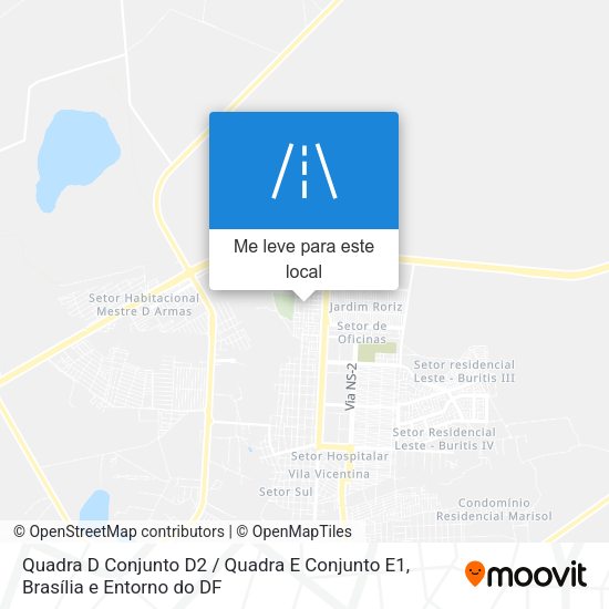 Quadra D Conjunto D2 / Quadra E Conjunto E1 mapa