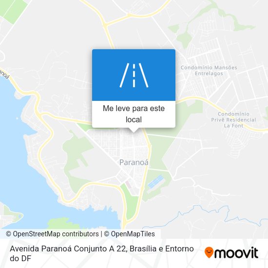Avenida Paranoá Conjunto A 22 mapa
