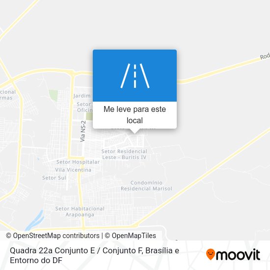 Quadra 22a Conjunto E / Conjunto F mapa