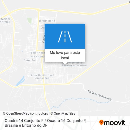 Quadra 14 Conjunto F / Quadra 16 Conjunto F mapa