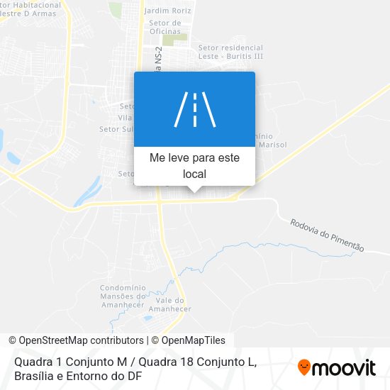 Quadra 1 Conjunto M / Quadra 18 Conjunto L mapa
