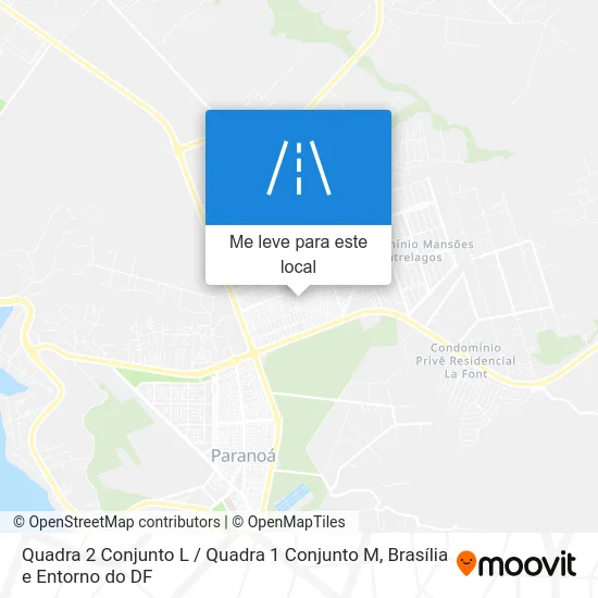 Quadra 2 Conjunto L / Quadra 1 Conjunto M mapa