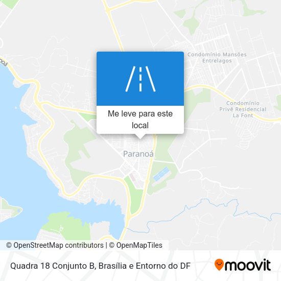 Quadra 18 Conjunto B mapa