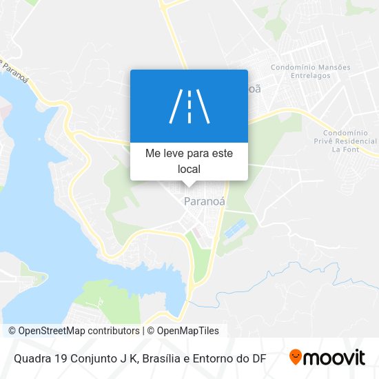 Quadra 19 Conjunto J K mapa