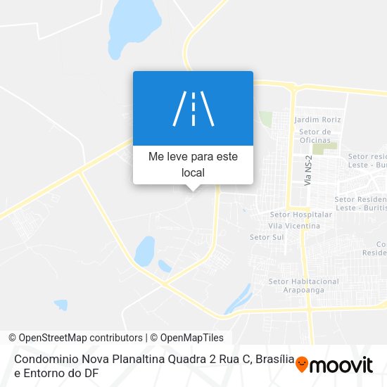 Condominio Nova Planaltina Quadra 2 Rua C mapa
