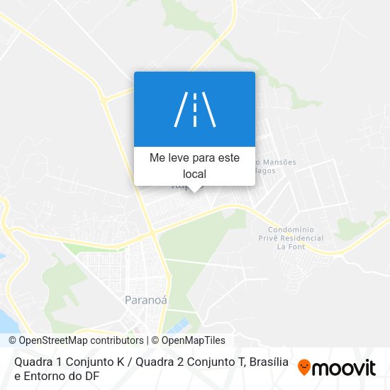 Quadra 1 Conjunto K / Quadra 2 Conjunto T mapa