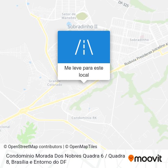 Condomínio Morada Dos Nobres Quadra 6 / Quadra 8 mapa