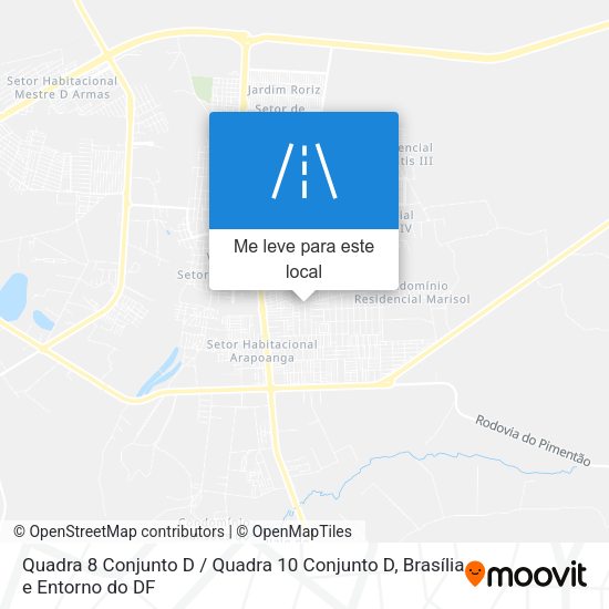 Quadra 8 Conjunto D / Quadra 10 Conjunto D mapa
