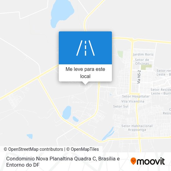 Condominio Nova Planaltina Quadra C mapa