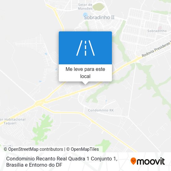 Condomínio Recanto Real Quadra 1 Conjunto 1 mapa