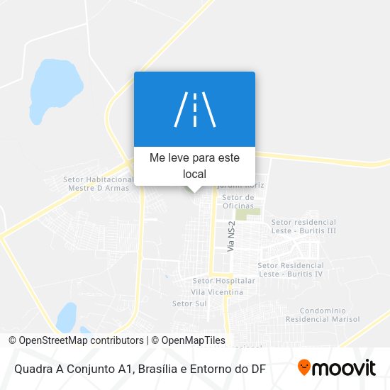 Quadra A Conjunto A1 mapa