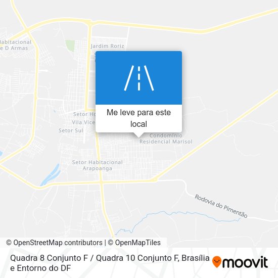 Quadra 8 Conjunto F / Quadra 10 Conjunto F mapa
