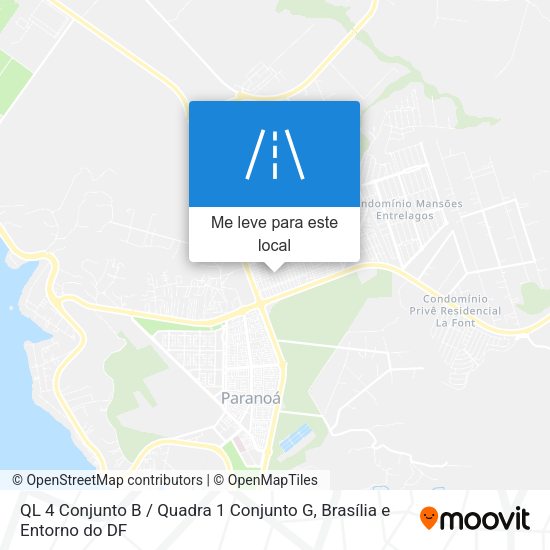QL 4 Conjunto B / Quadra 1 Conjunto G mapa
