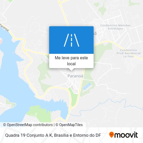 Quadra 19 Conjunto A K mapa