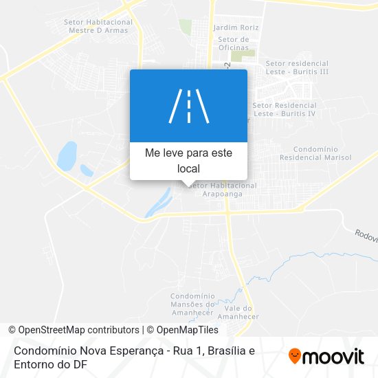 Condomínio Nova Esperança - Rua 1 mapa