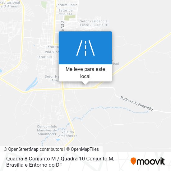 Quadra 8 Conjunto M / Quadra 10 Conjunto M mapa
