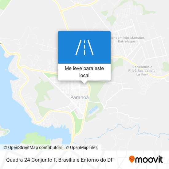 Quadra 24 Conjunto F mapa