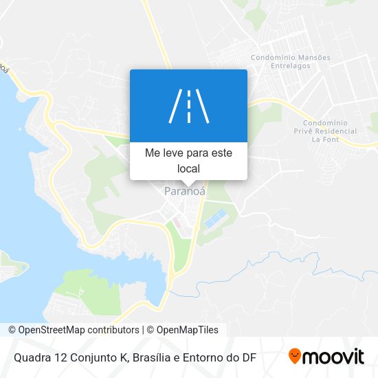 Quadra 12 Conjunto K mapa