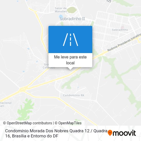 Condomínio Morada Dos Nobres Quadra 12 / Quadra 16 mapa