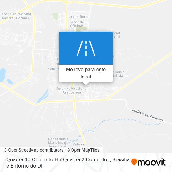 Quadra 10 Conjunto H / Quadra 2 Conjunto I mapa