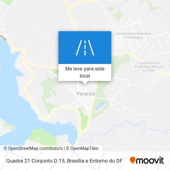 Quadra 21 Conjunto D 15 mapa
