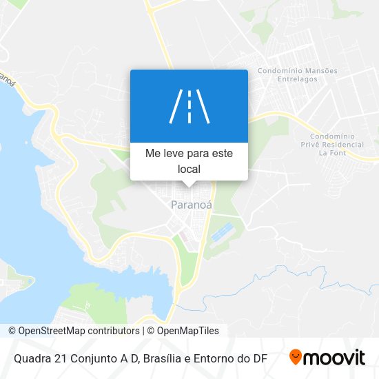 Quadra 21 Conjunto A D mapa