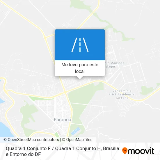 Quadra 1 Conjunto F / Quadra 1 Conjunto H mapa