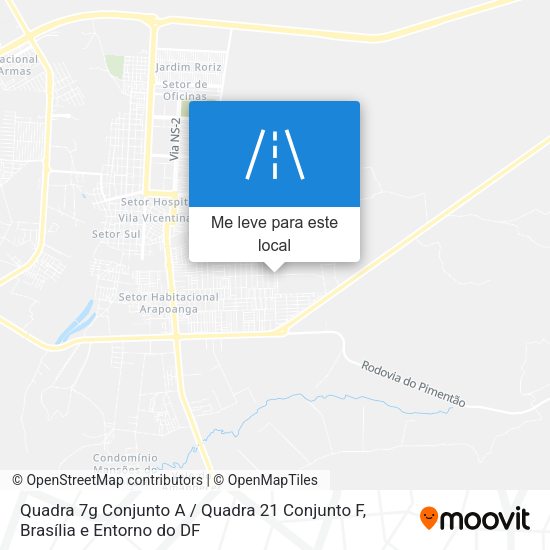 Quadra 7g Conjunto A / Quadra 21 Conjunto F mapa