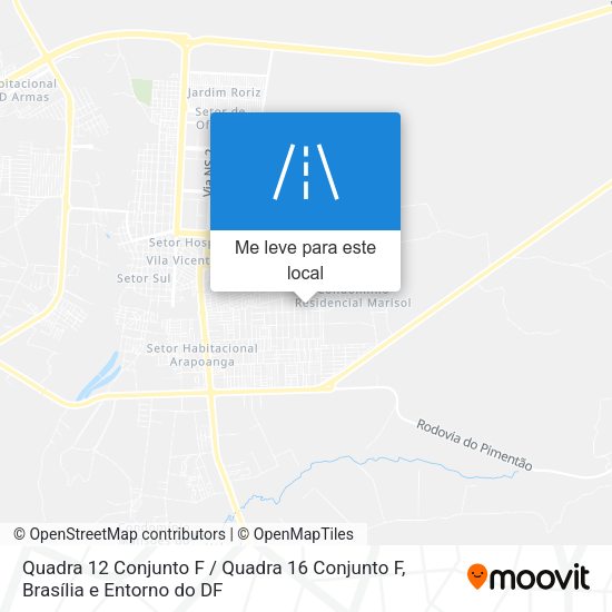 Quadra 12 Conjunto F / Quadra 16 Conjunto F mapa