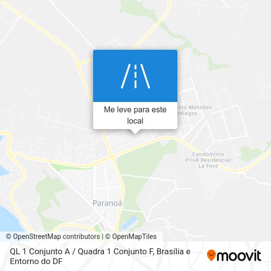 QL 1 Conjunto A / Quadra 1 Conjunto F mapa