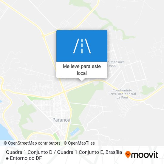 Quadra 1 Conjunto D / Quadra 1 Conjunto E mapa