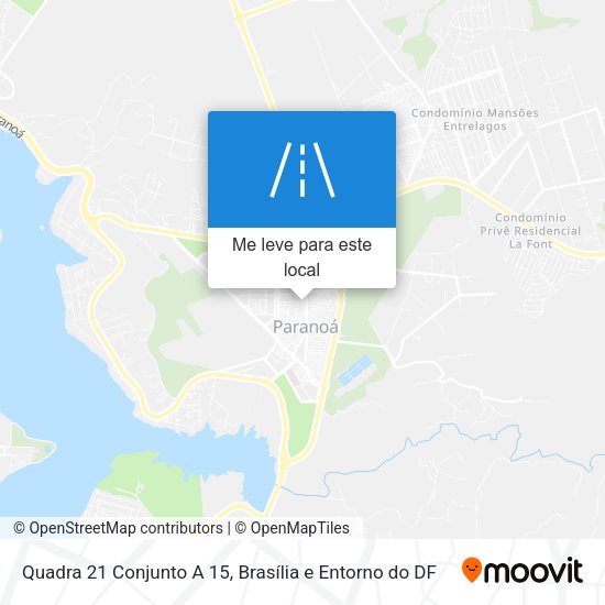 Quadra 21 Conjunto A 15 mapa