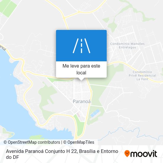 Avenida Paranoá Conjunto H 22 mapa