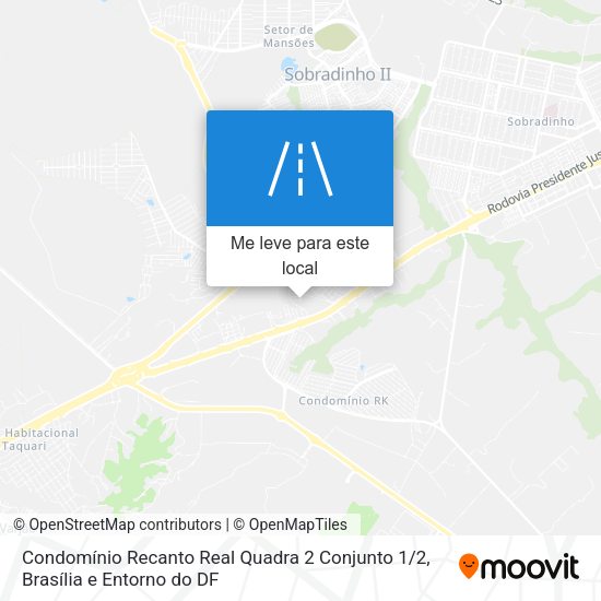 Condomínio Recanto Real Quadra 2 Conjunto 1 / 2 mapa