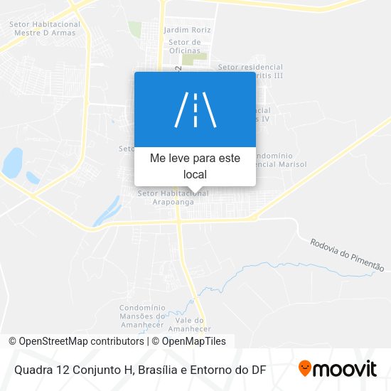 Quadra 12 Conjunto H mapa