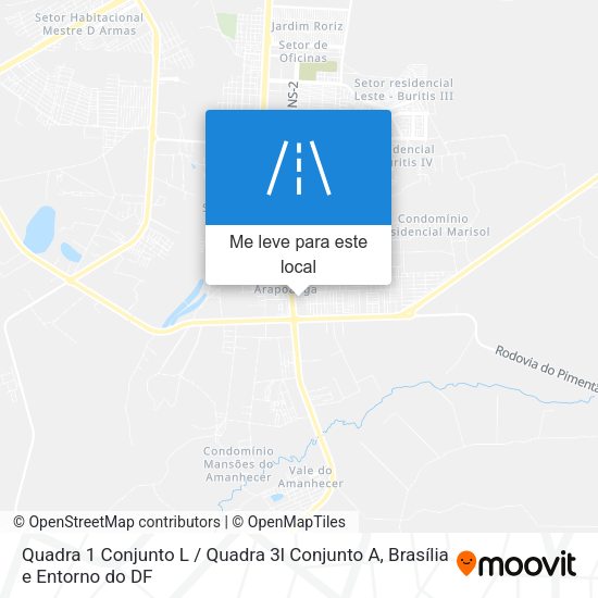 Quadra 1 Conjunto L / Quadra 3l Conjunto A mapa