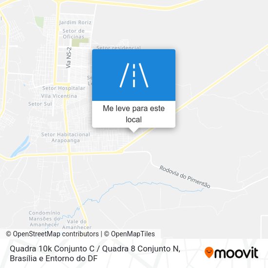 Quadra 10k Conjunto C / Quadra 8 Conjunto N mapa