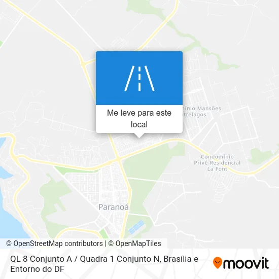 QL 8 Conjunto A / Quadra 1 Conjunto N mapa