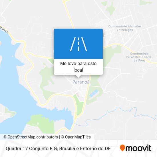 Quadra 17 Conjunto F G mapa