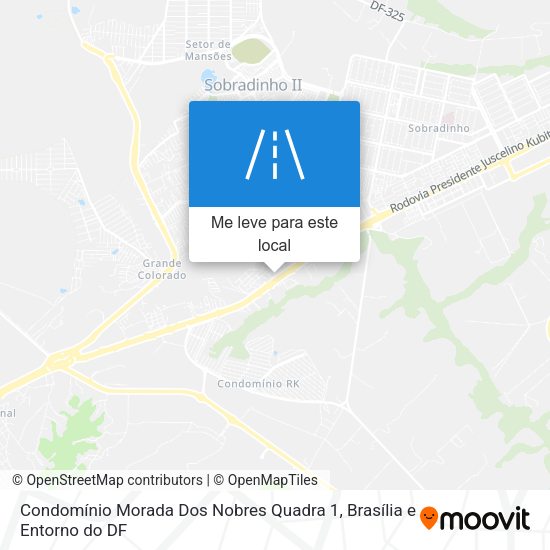 Condomínio Morada Dos Nobres Quadra 1 mapa