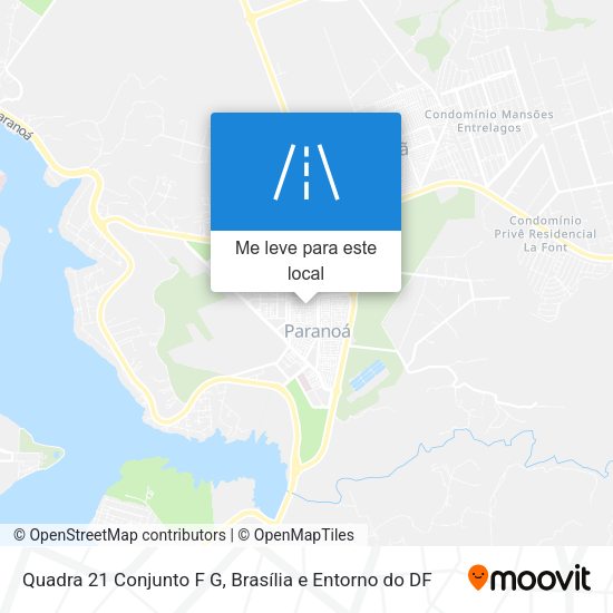 Quadra 21 Conjunto F G mapa