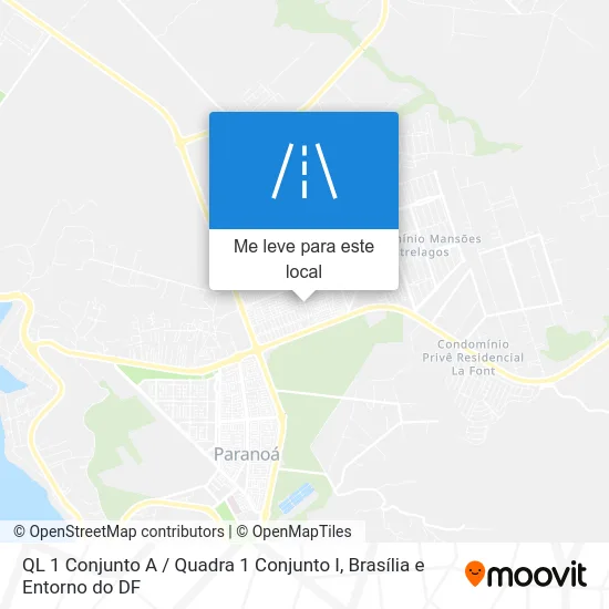 QL 1 Conjunto A / Quadra 1 Conjunto I mapa