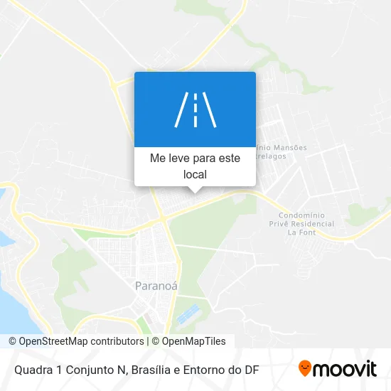 Quadra 1 Conjunto N mapa