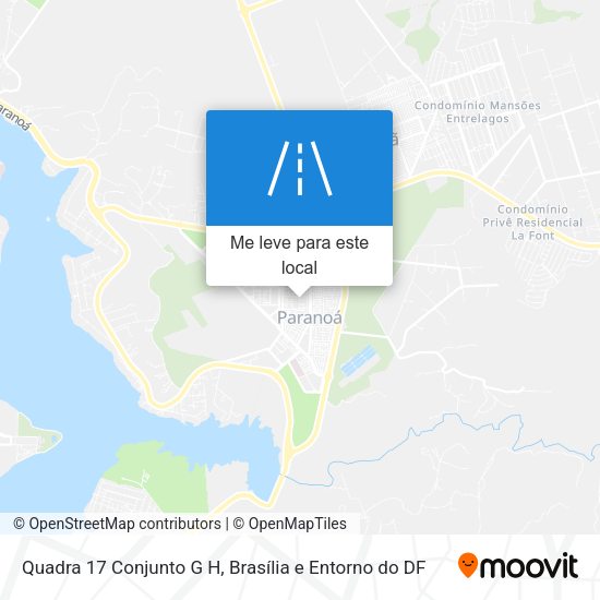 Quadra 17 Conjunto G H mapa