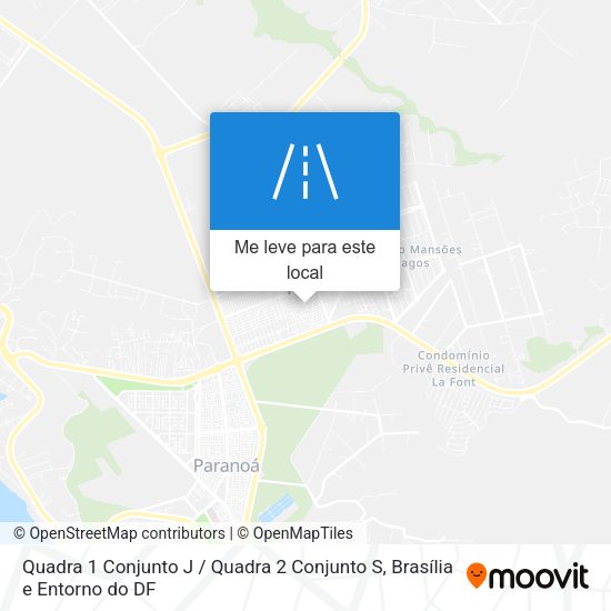 Quadra 1 Conjunto J / Quadra 2 Conjunto S mapa