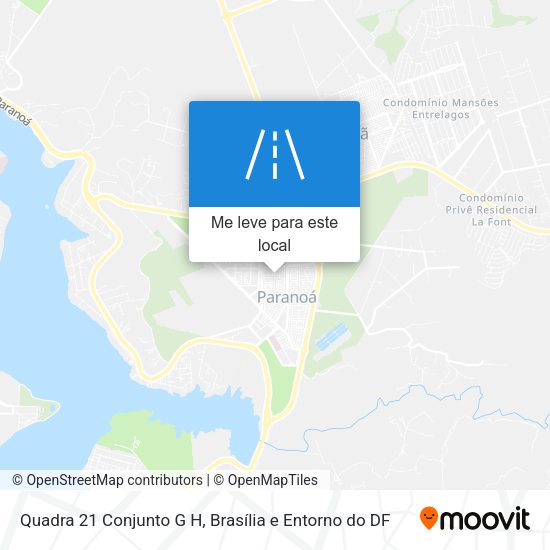 Quadra 21 Conjunto G H mapa