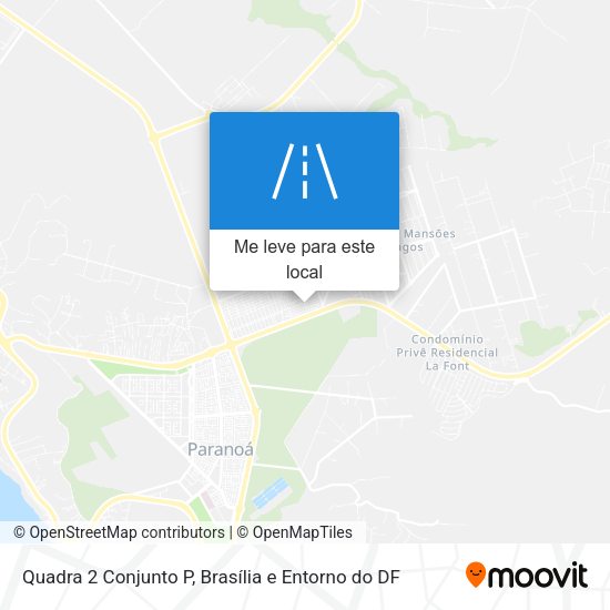 Quadra 2 Conjunto P mapa