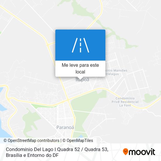 Condomínio Del Lago I Quadra 52 / Quadra 53 mapa