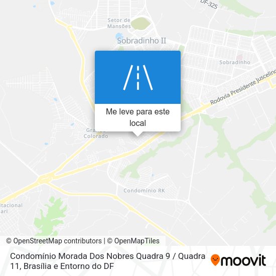 Condomínio Morada Dos Nobres Quadra 9 / Quadra 11 mapa
